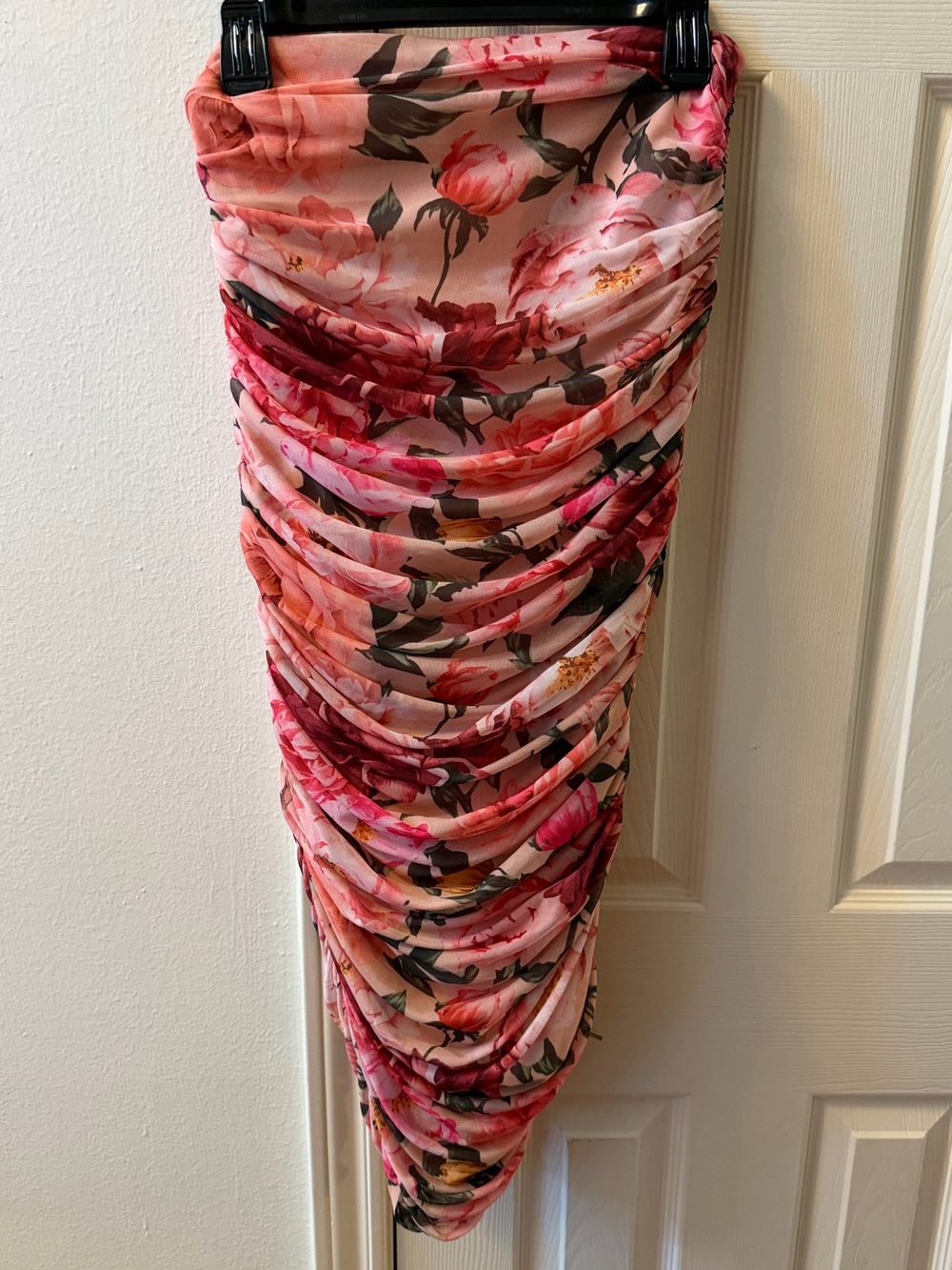 NWT Express Pink Floral Mesh Maxi Skirt